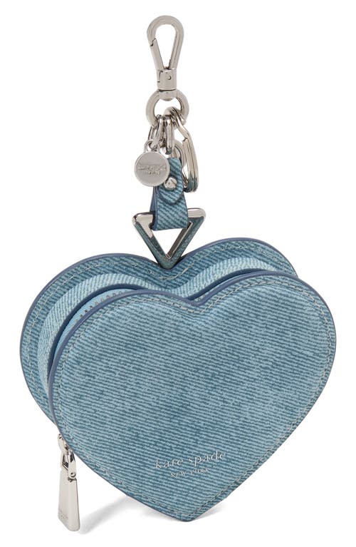Shop Kate Spade New York Liv Denim Suede Heart Coin Purse