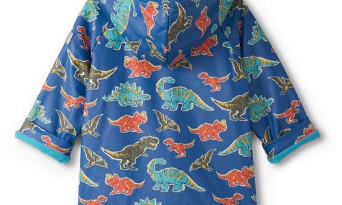 Hatley Dino Roar Waterproof Hooded Raincoat In Multi