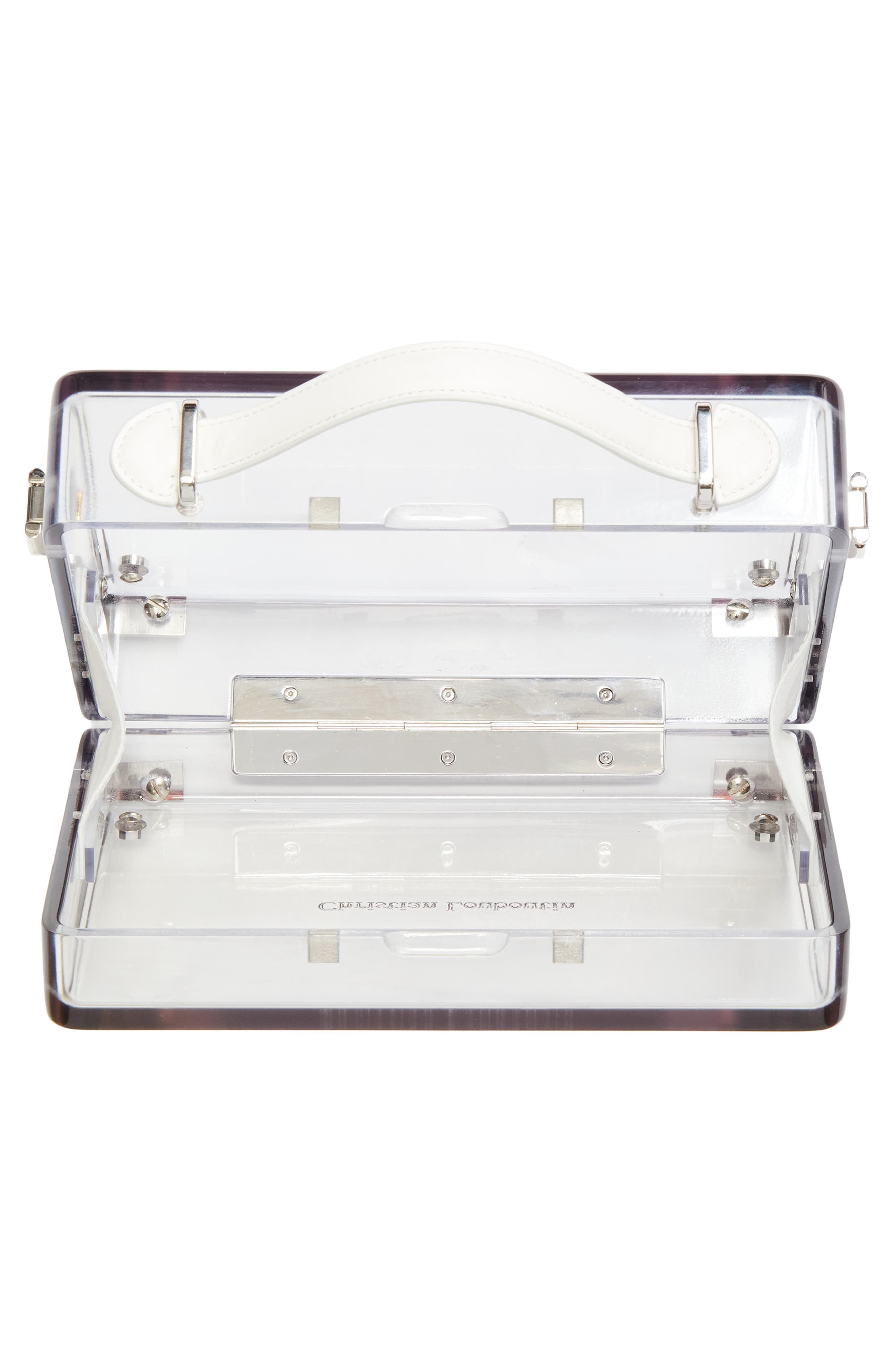 Small Tactical Thru Clear Crossbody Briefcase Bag, Alternate, color, W003 - TRANSPARENT