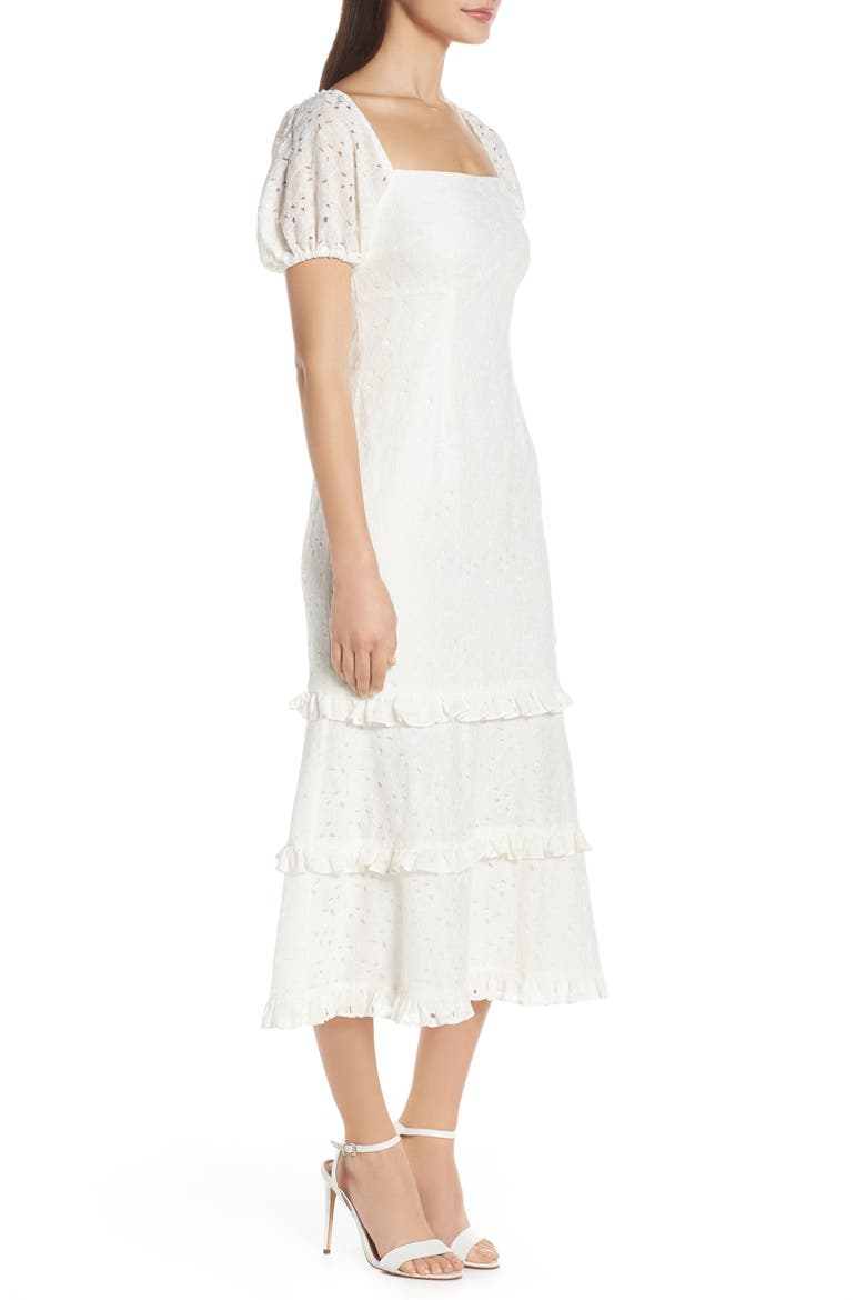 Higher Lace Midi Dress, Alternate, color, IVORY