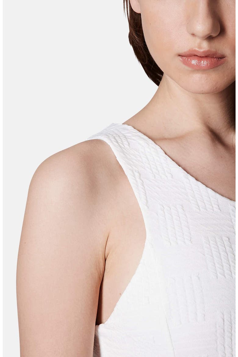 Jacquard Body-Con Dress, Alternate, color, WHITE