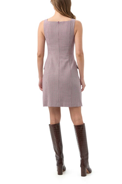 Trina Turk Shinra 2 Houndstooth Sheath Dress In Brown