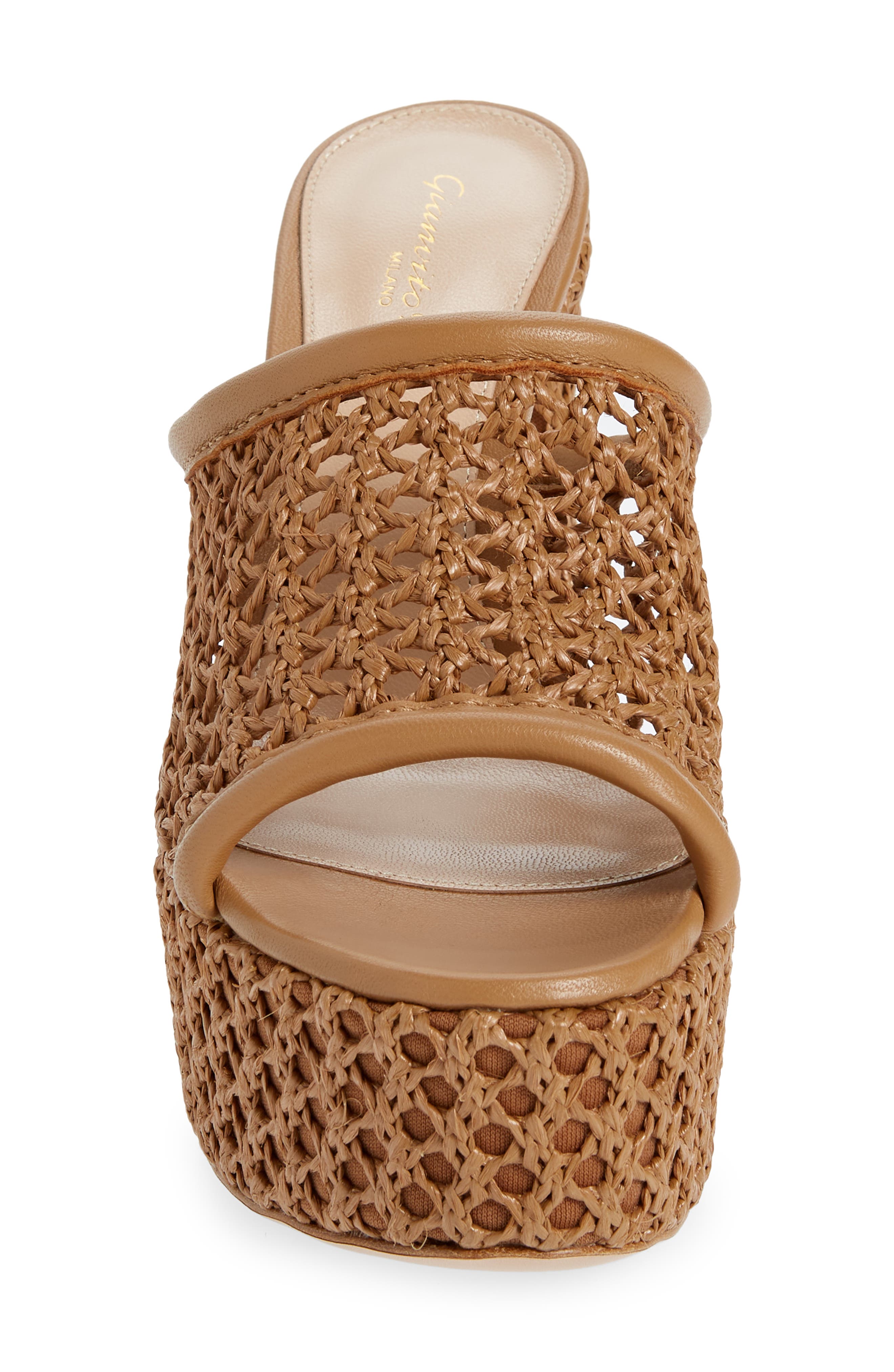 Gianvito Rossi Woven Platform Sandal, Alternate, color, 