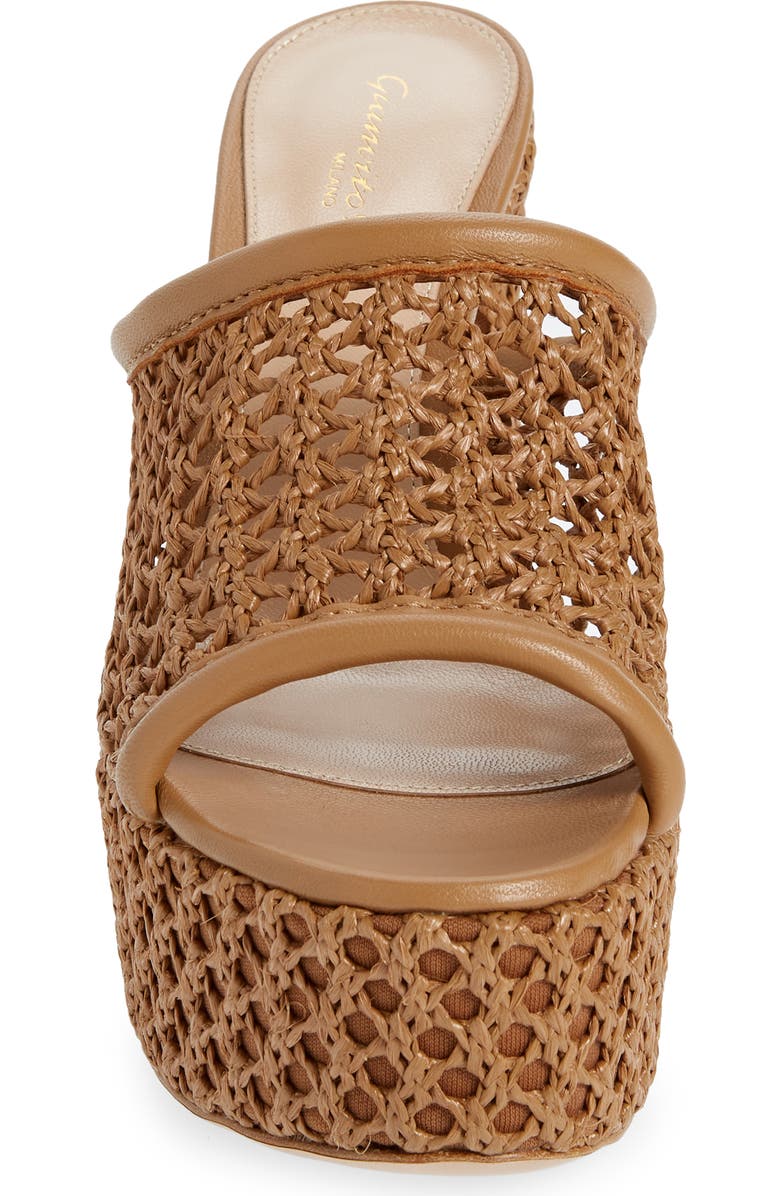 Gianvito Rossi Woven Platform Sandal, Alternate, color,
