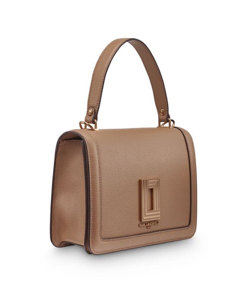 Karl Lagerfeld Paris Simone Front Flap Crossbody In Brown