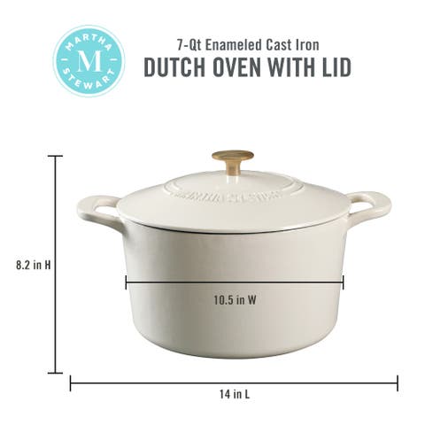Gatwick 7-Quart Enameled Cast Iron Dutch Oven with Lid