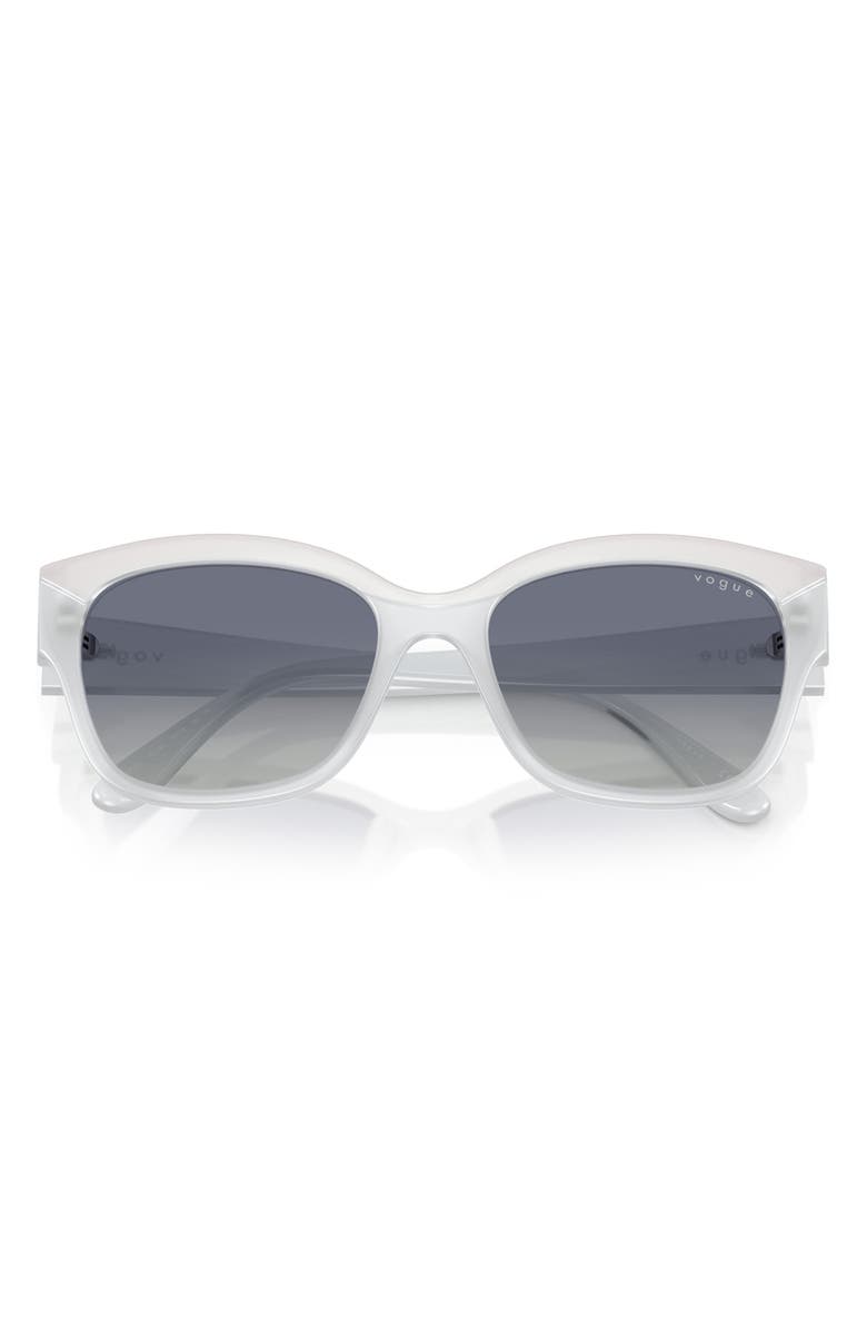 VOGUE 55mm Polarized Gradient Butterfly Sunglasses, Alternate, color, White