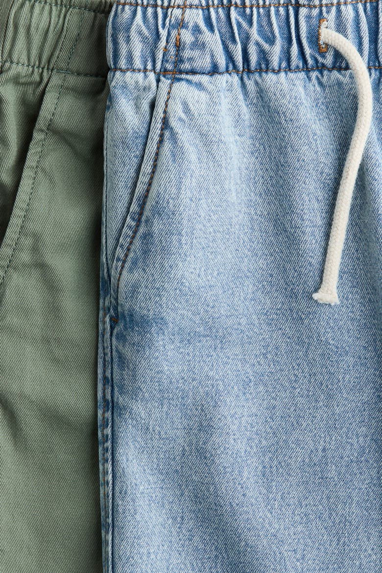 2-pack Cotton Joggers, Alternate, color, Light denim blue/green