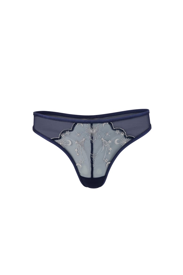 Estelle Thong Panties, Alternate, color, Dark blue