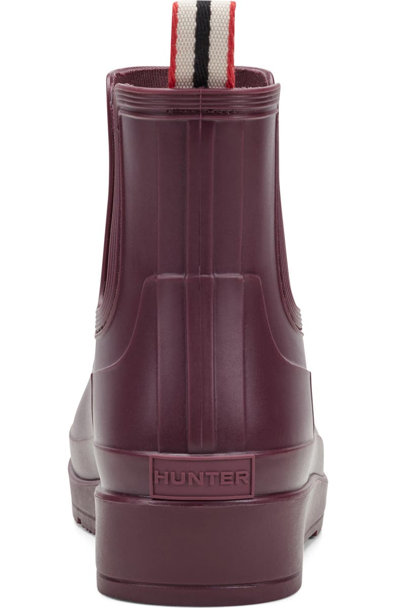 Hunter Tabitha Chelsea Waterproof Rain Boot, Alternate, color, Dark Red