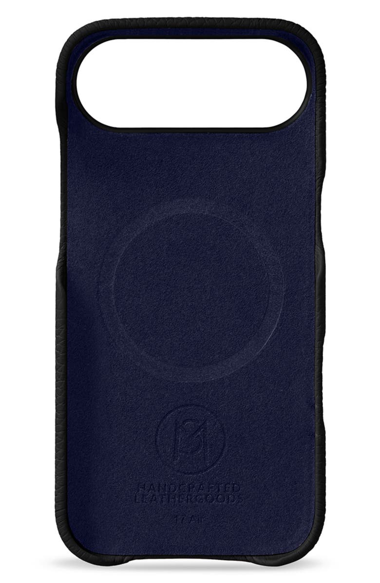 MAISON de SABRÉ Leather Phone Case, Alternate, color, Black Caviar