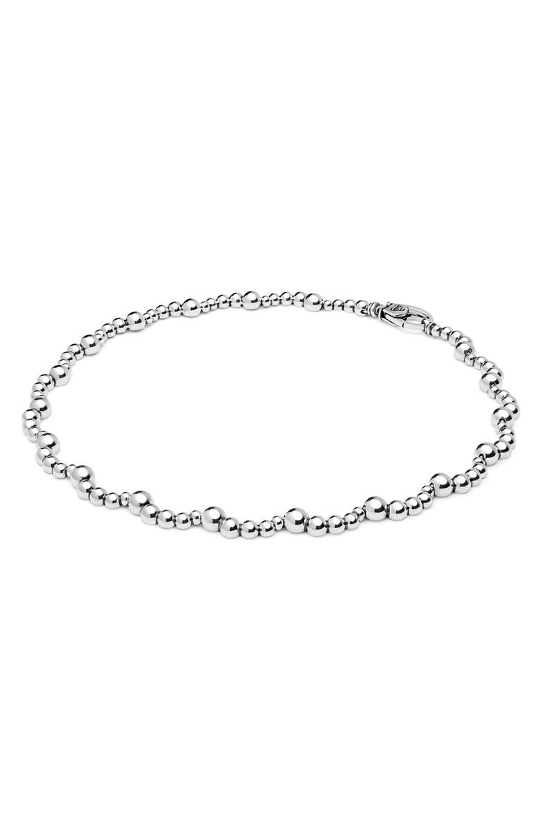 LAGOS Caviar Bubbly Bead Wavy Collar Necklace, Main, color, Sterling Silver