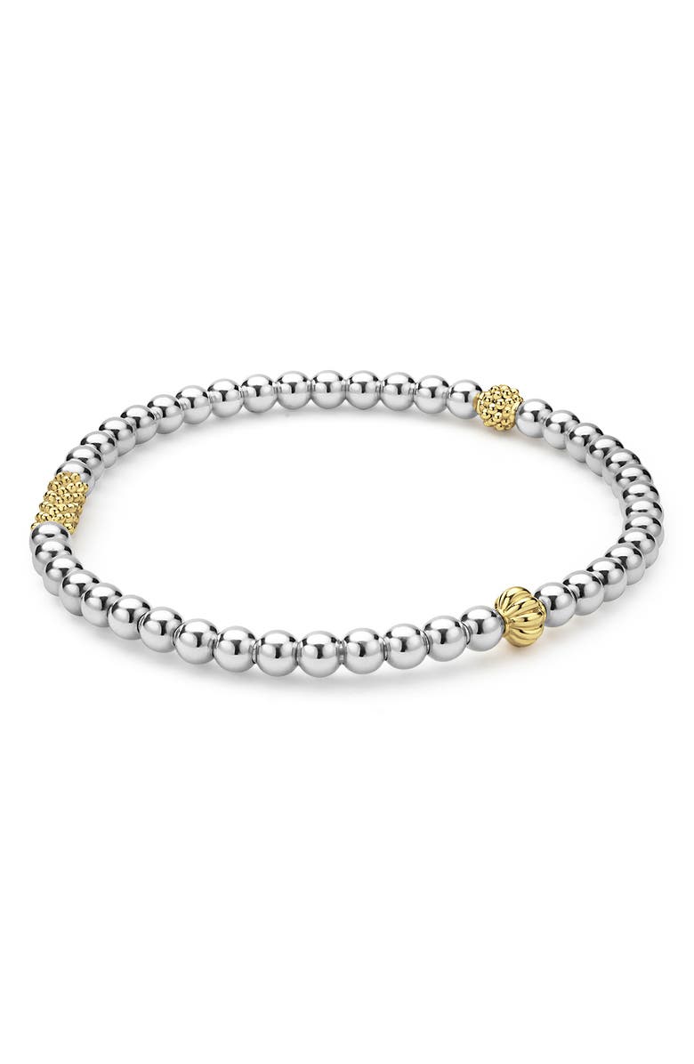 LAGOS Caviar Icon Stretch Bracelet, Alternate, color, Silver