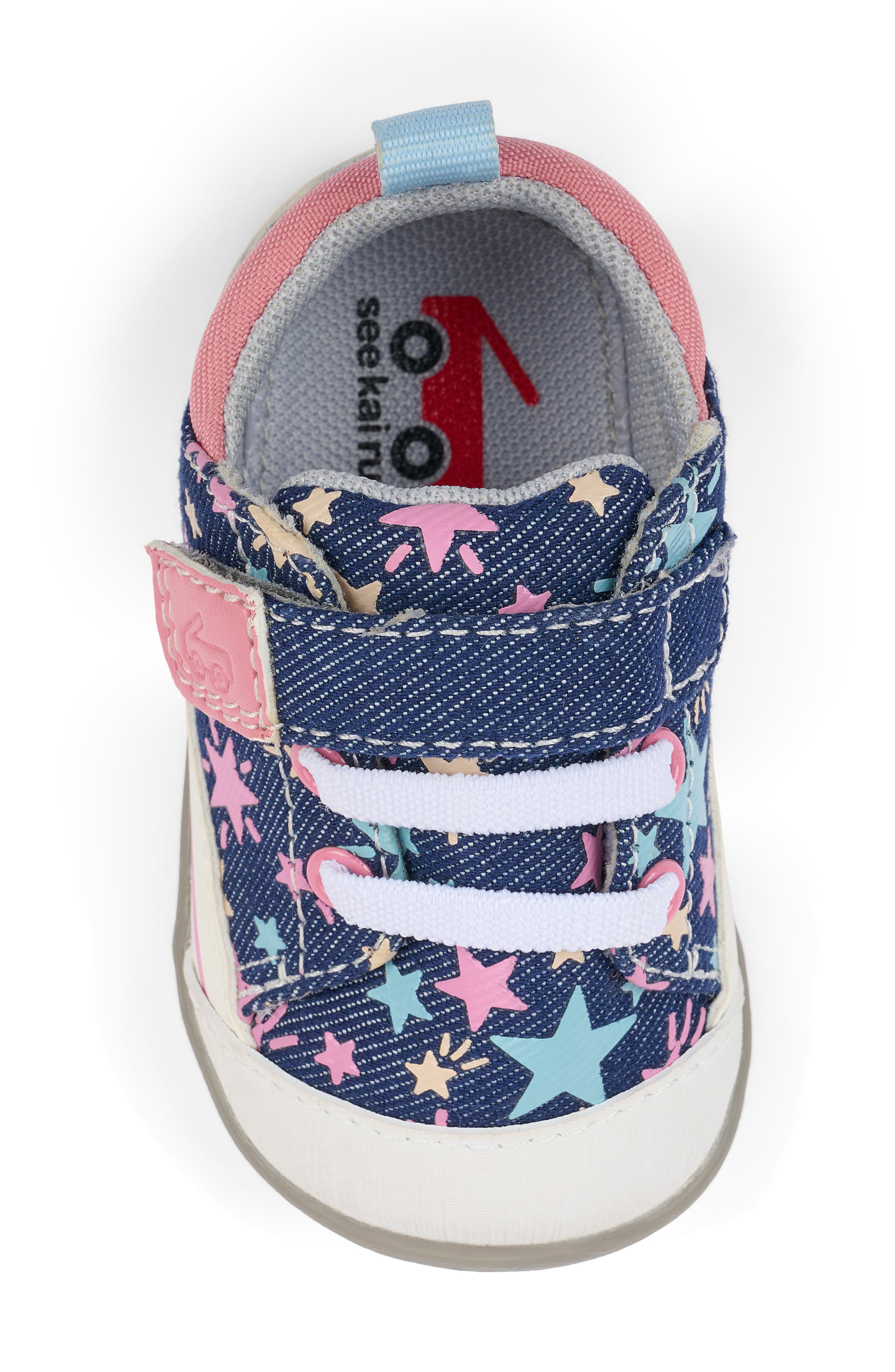 See Kai Run Kids' Mini Stevie Sneaker, Alternate, color, Navy Denim/Stars
