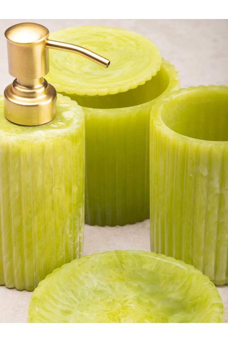 Porto Green Bath Accessories, Set of 4, Alternate, color, Green