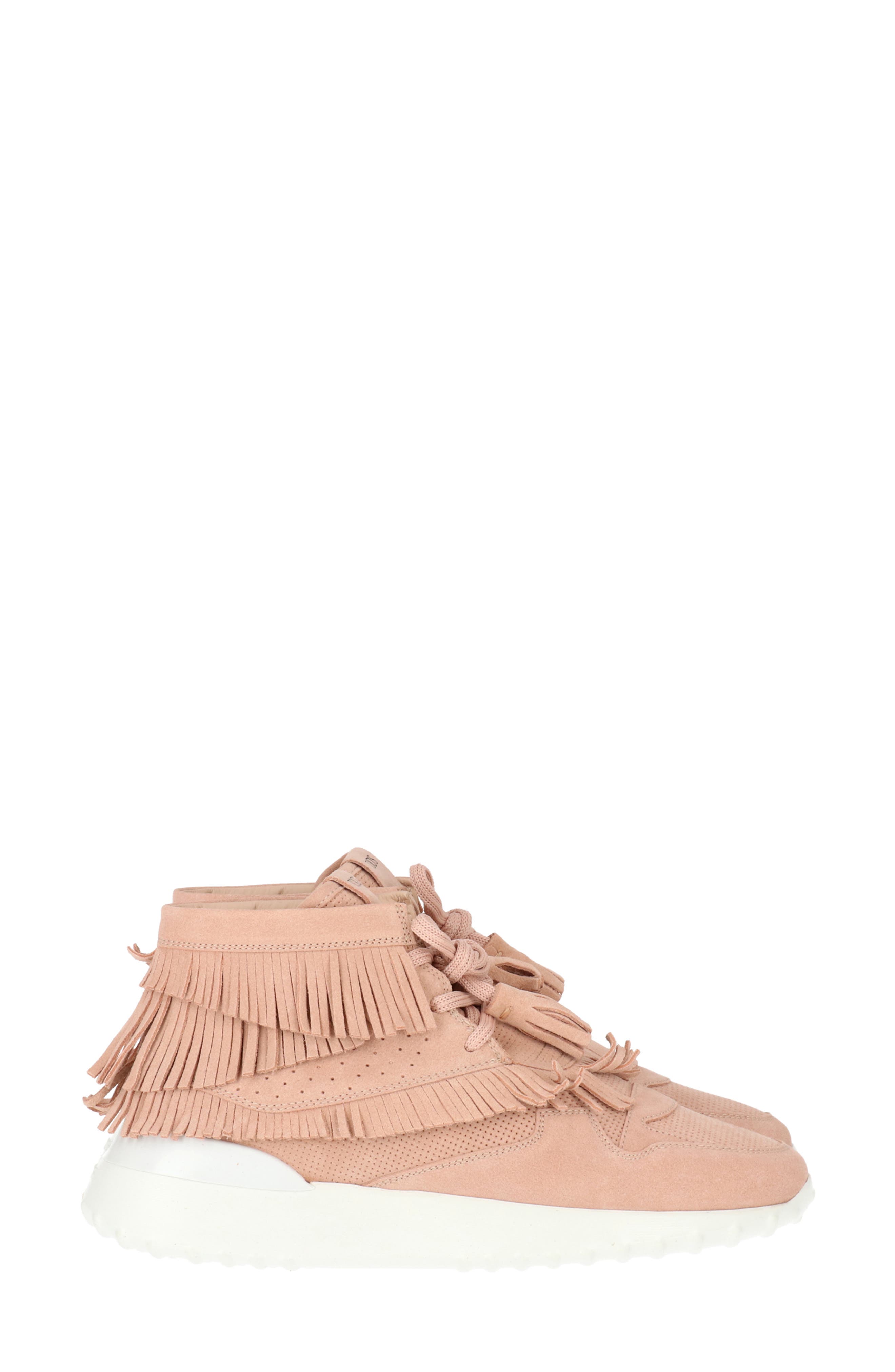 Tod's Fringe Perforated Sneaker, Alternate, color, 