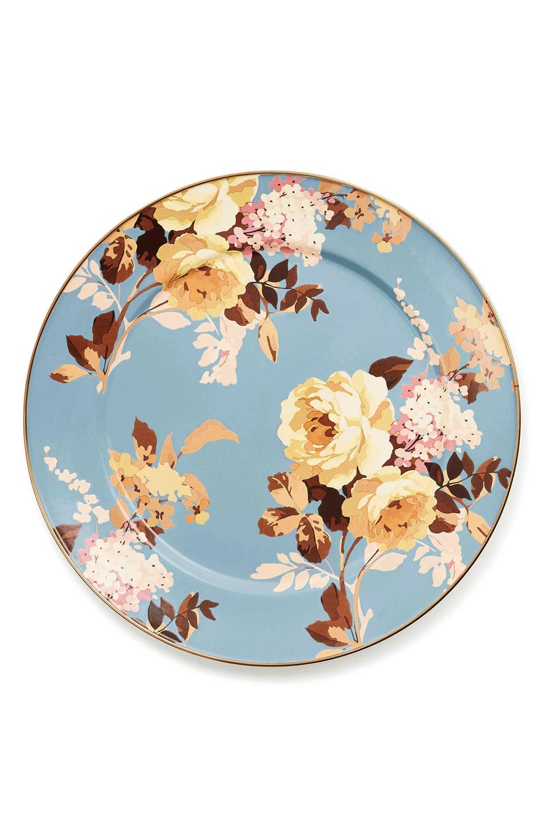 MACKENZIE CHILDS Wild Rose Slate Charger Plate, Alternate, color, Blue