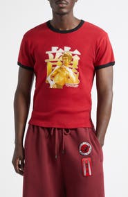 LU'U DAN Bruce Lee Rib Cotton Ringer T-Shirt