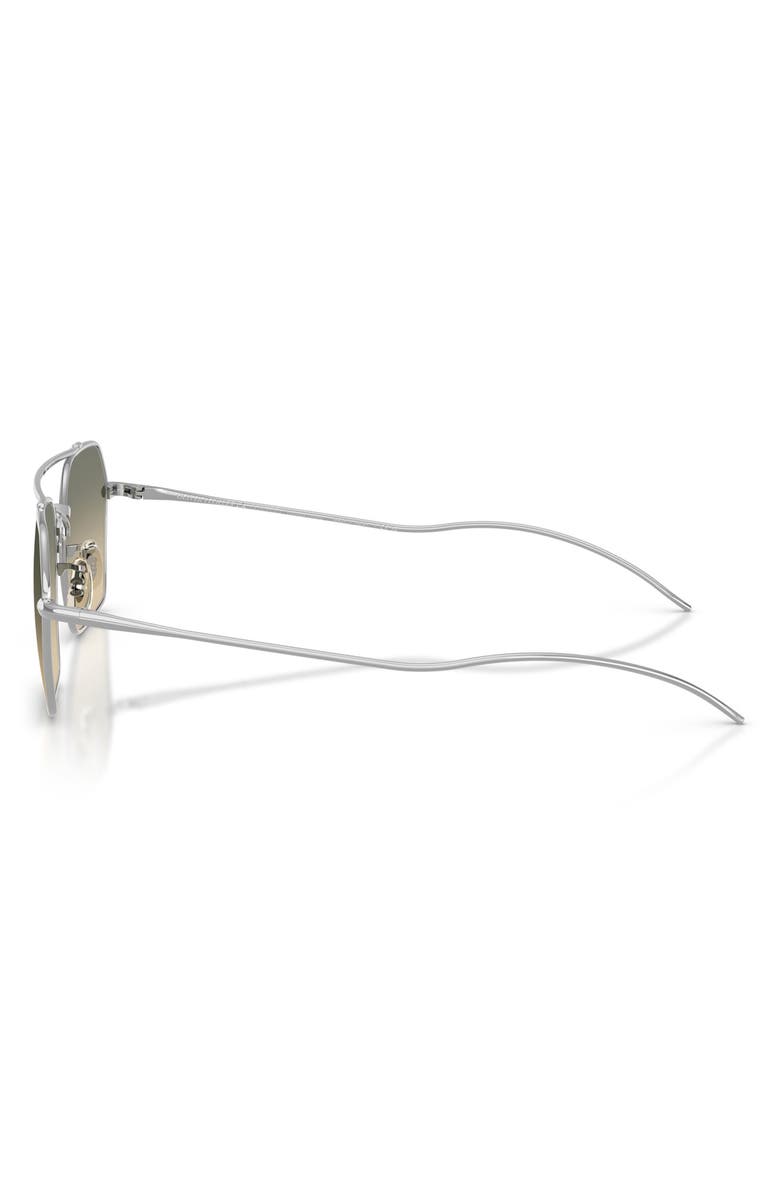 Oliver Peoples TK-15 53mm Geometric Sunglasses, Alternate, color, Silver / Enoki Gradient