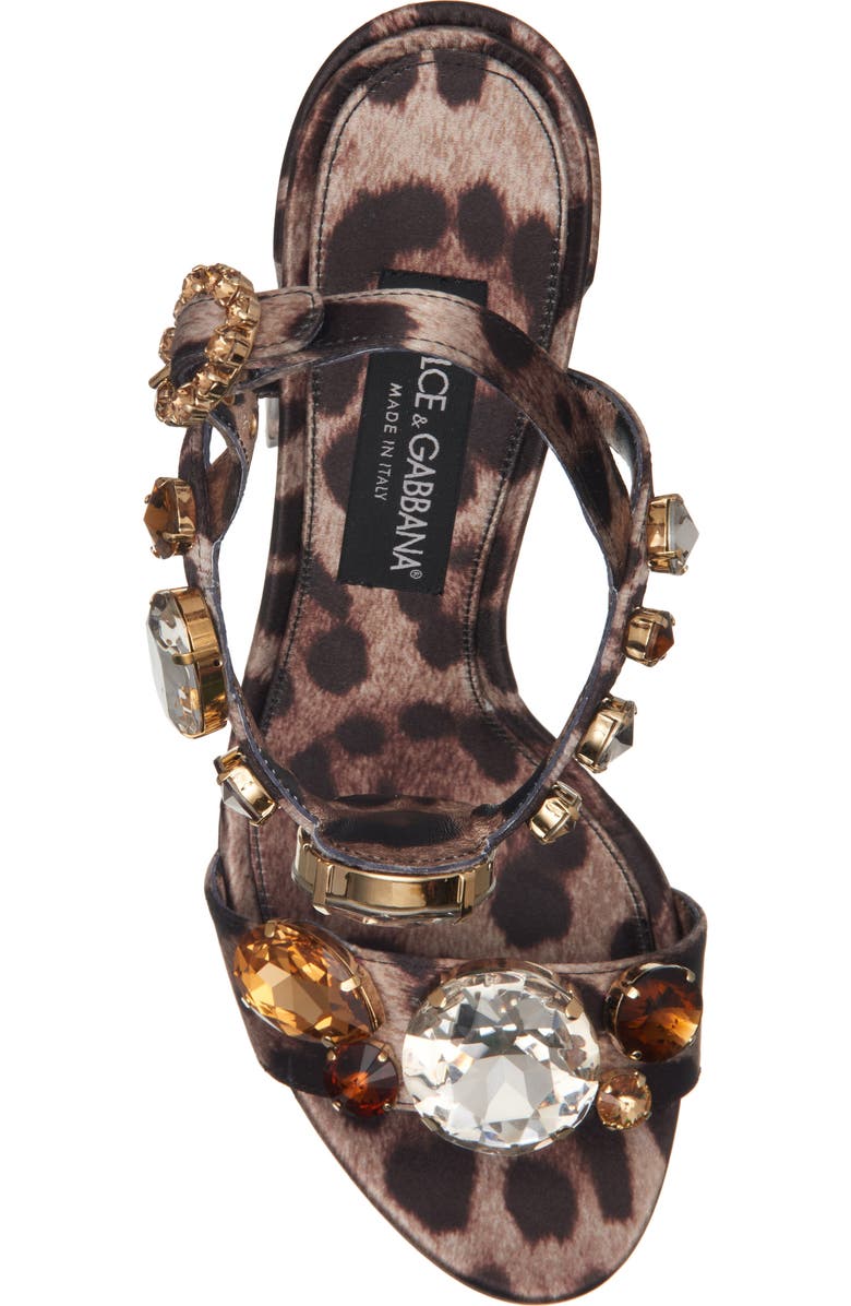 Dolce&Gabbana Crystal Embellished Sandal, Alternate, color, Leo New