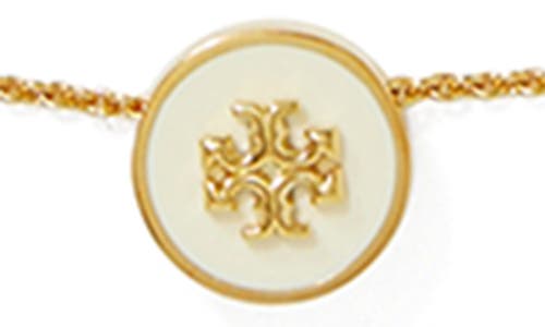 Tory Burch Kira Enamel Pendant Necklace In Gold