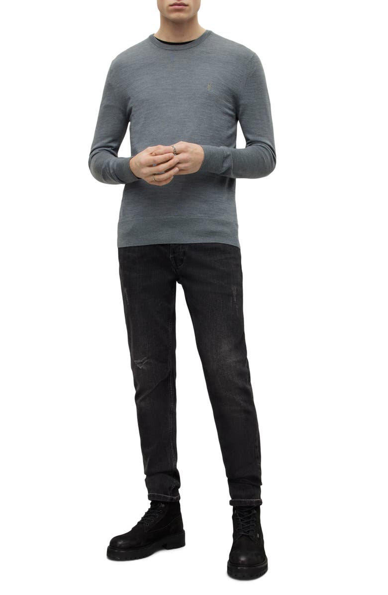 AllSaints Mode Merino Wool Crewneck Sweater, Alternate, color,