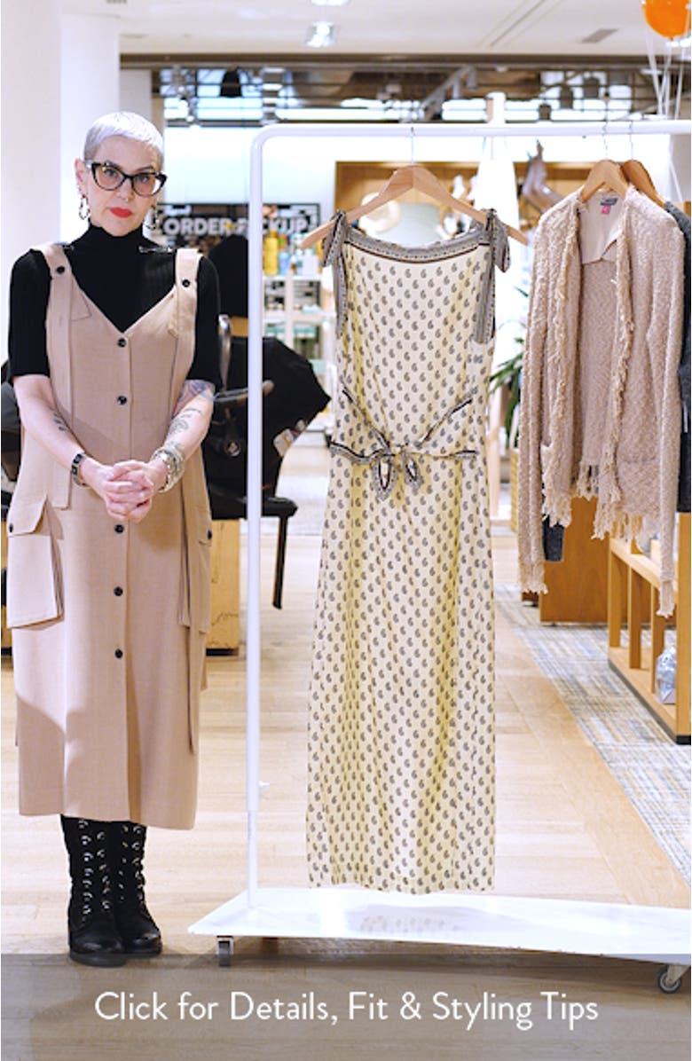 Amorette Taormina Paisley Silk Twill Column Dress, sales video thumbnail