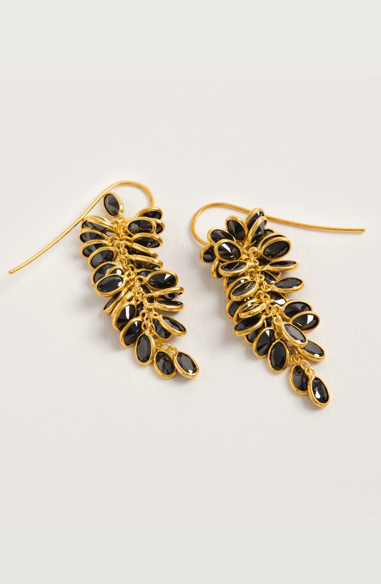 Freya Rose Midi Crystal Drops, Alternate, color, Gold And Black