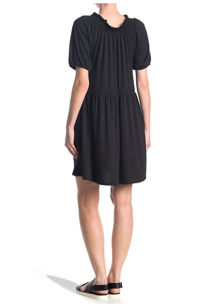 Velvet Torch Puff Sleeve Smock Dress, Alternate, color,