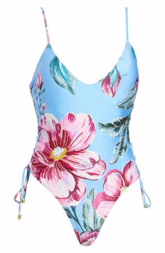 Lace-Up One-Piece Swimsuit