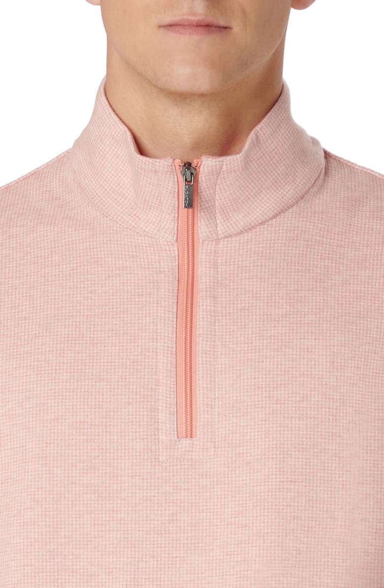 Bugatchi Quarter Zip Pullover, Alternate, color, Salmon