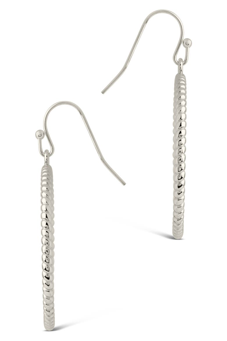 Terina Hoop Drop Earrings, Alternate, color, SILVER