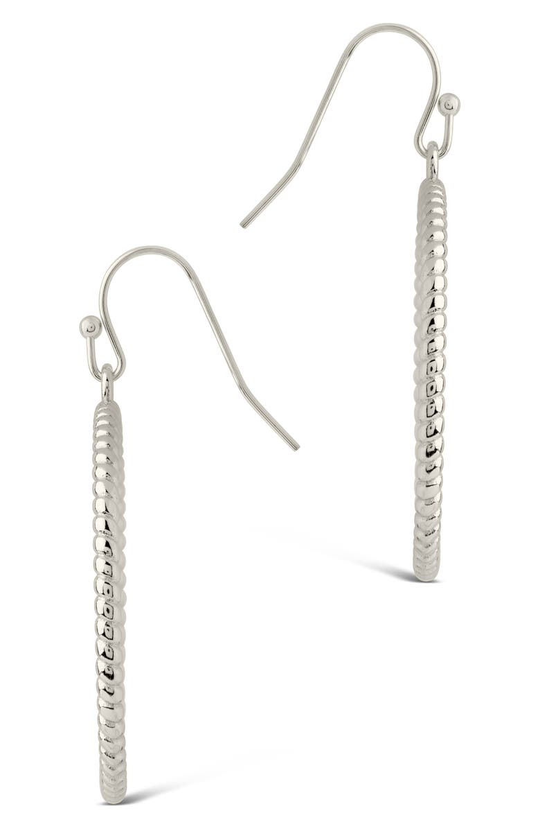 Sterling Forever Terina Hoop Drop Earrings, Alternate, color, Silver