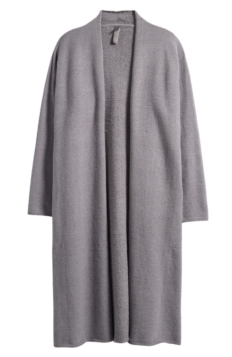 SKIMS Textured Knit Long Cardigan, Alternate, color, Dark Heather Grey