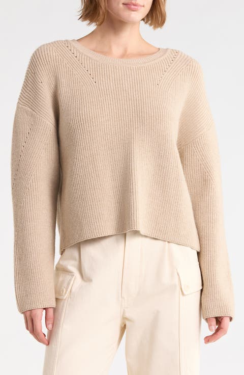 Crisscross Back Crewneck Sweater