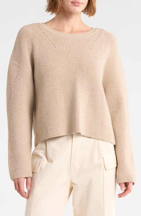 Crisscross Back Crewneck Sweater