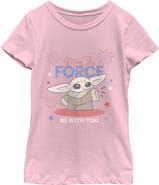 Star Wars: The Mandalorian Girl's Star Wars The Mandalorian The Fireworks Be With You  Graphic T-Shirt