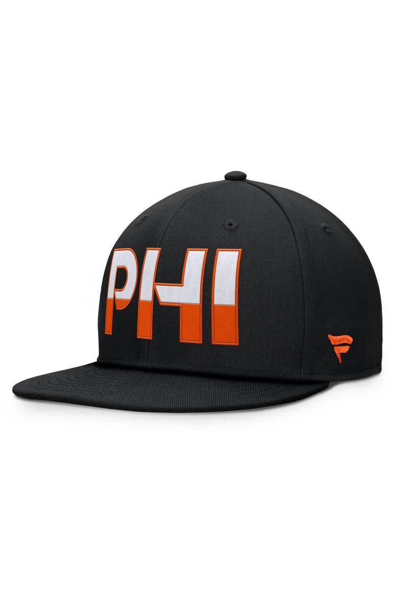 FANATICS Men's Fanatics Black Philadelphia Flyers Authentic Pro Rink Snapback Hat, Alternate, color, 