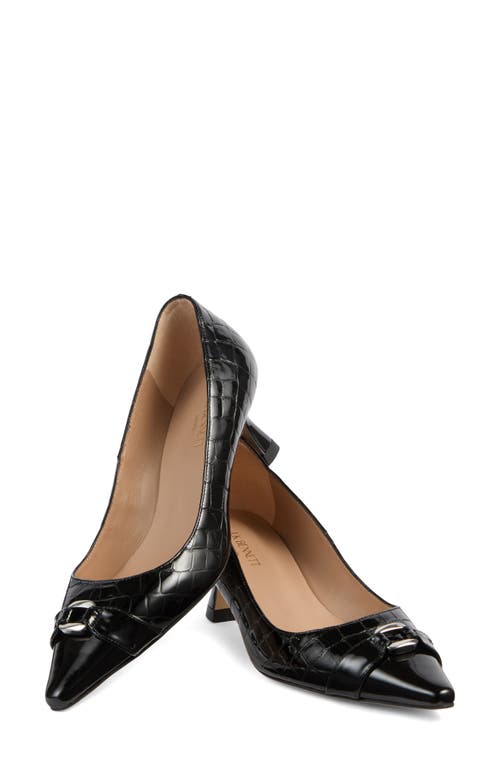 Lk Bennett Jen Croc Embossed Pointed Toe Pump In Multi