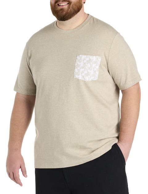 Big & Tall Moisture-Wicking Printed Pocket T-Shirt