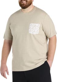 Harbor Bay by DXL Big & Tall Moisture-Wicking Printed Pocket T-Shirt