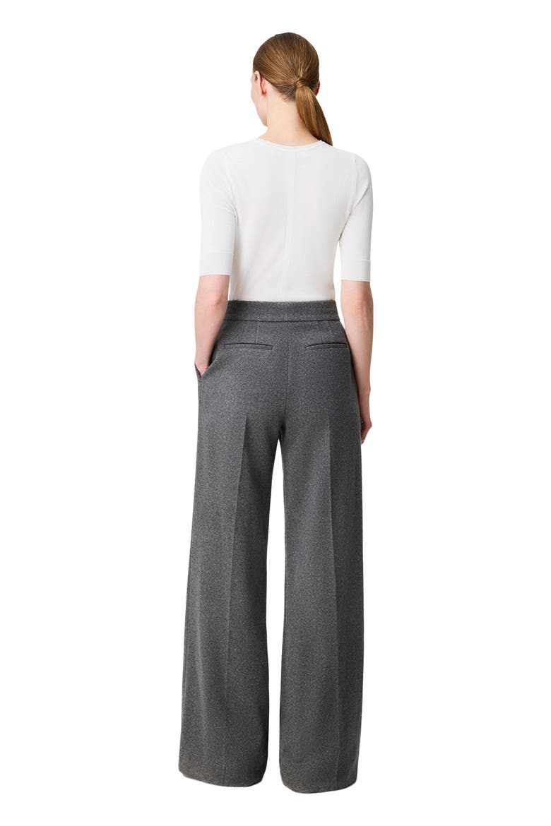 Pleated Trouser, Alternate, color, Medium Melange Grey