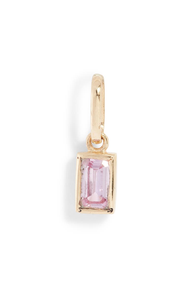 Cléo Carré Pendant Charm, Main, color, PINK SAPPHIRE