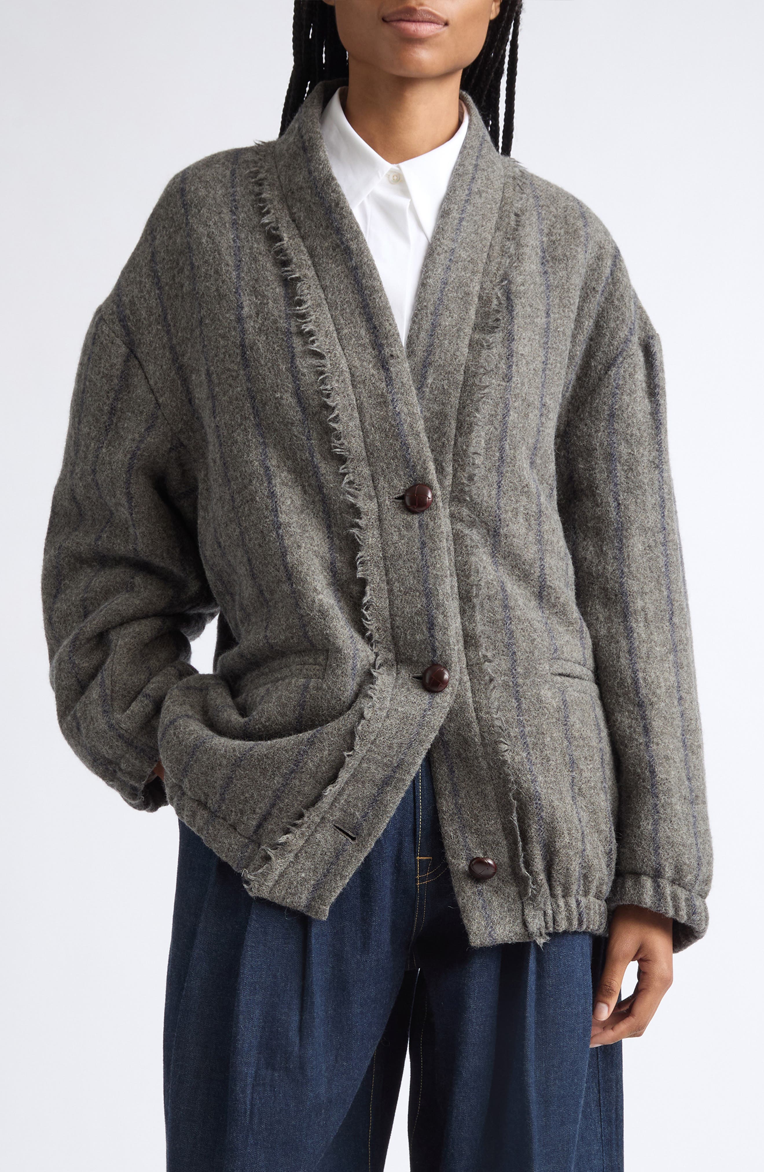 selected GREY AND NAVY STRIPE