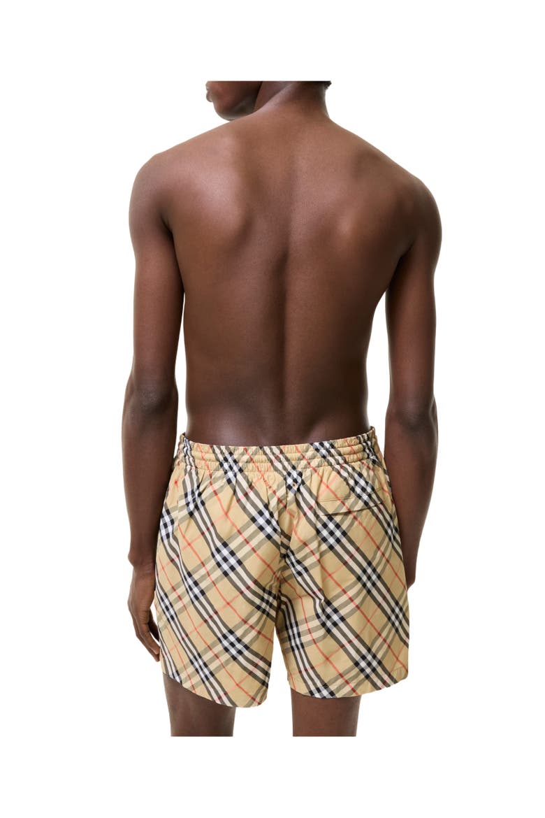 Check Swim Shorts, Alternate, color, Sand beige