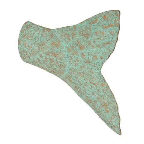 Distressed Metal Trout Tail Accent Décor