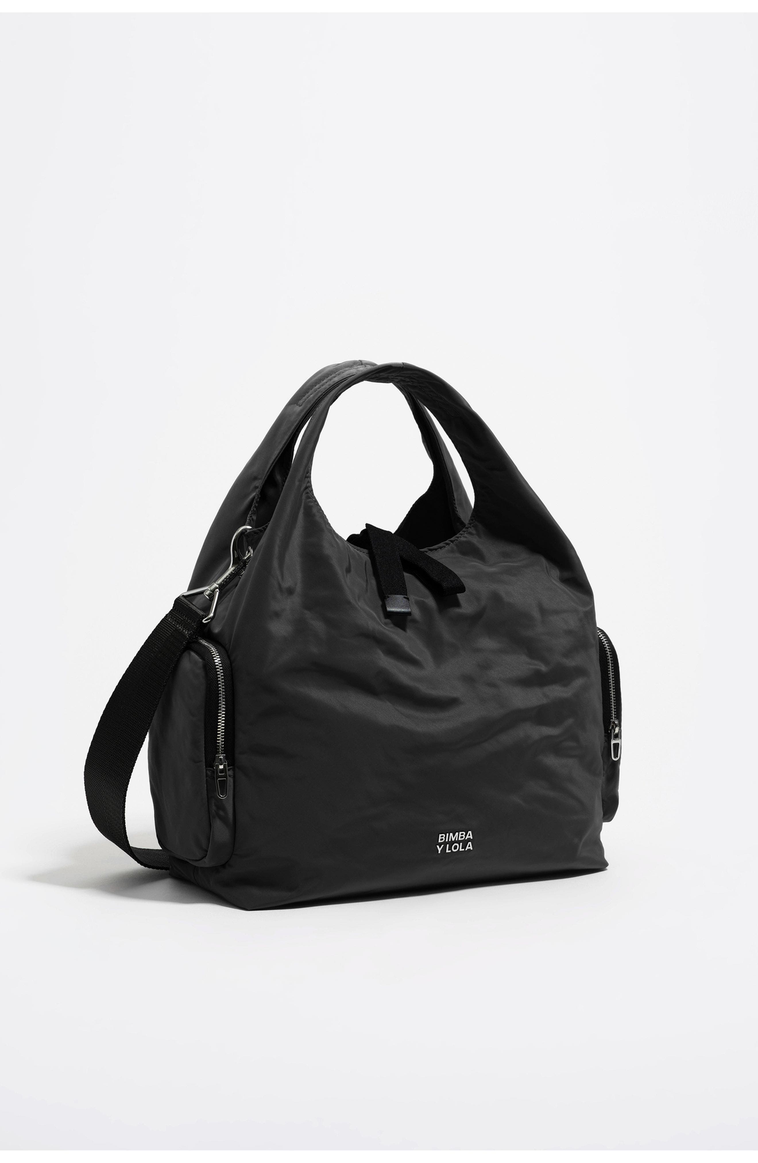 Bimba y Lola Medium Pocket Paper Bag, Main, color, Charcoal