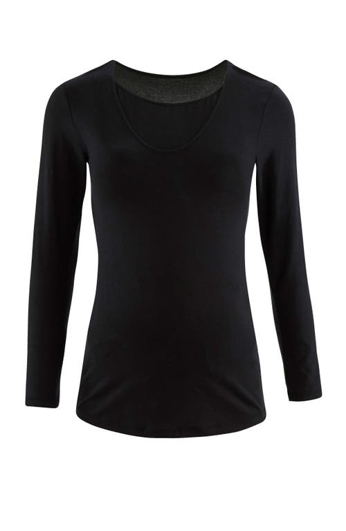 Cache Coeur Life Maternity And Nursing T-shirt In Black