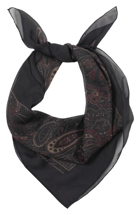 Paisley Silk Square Scarf