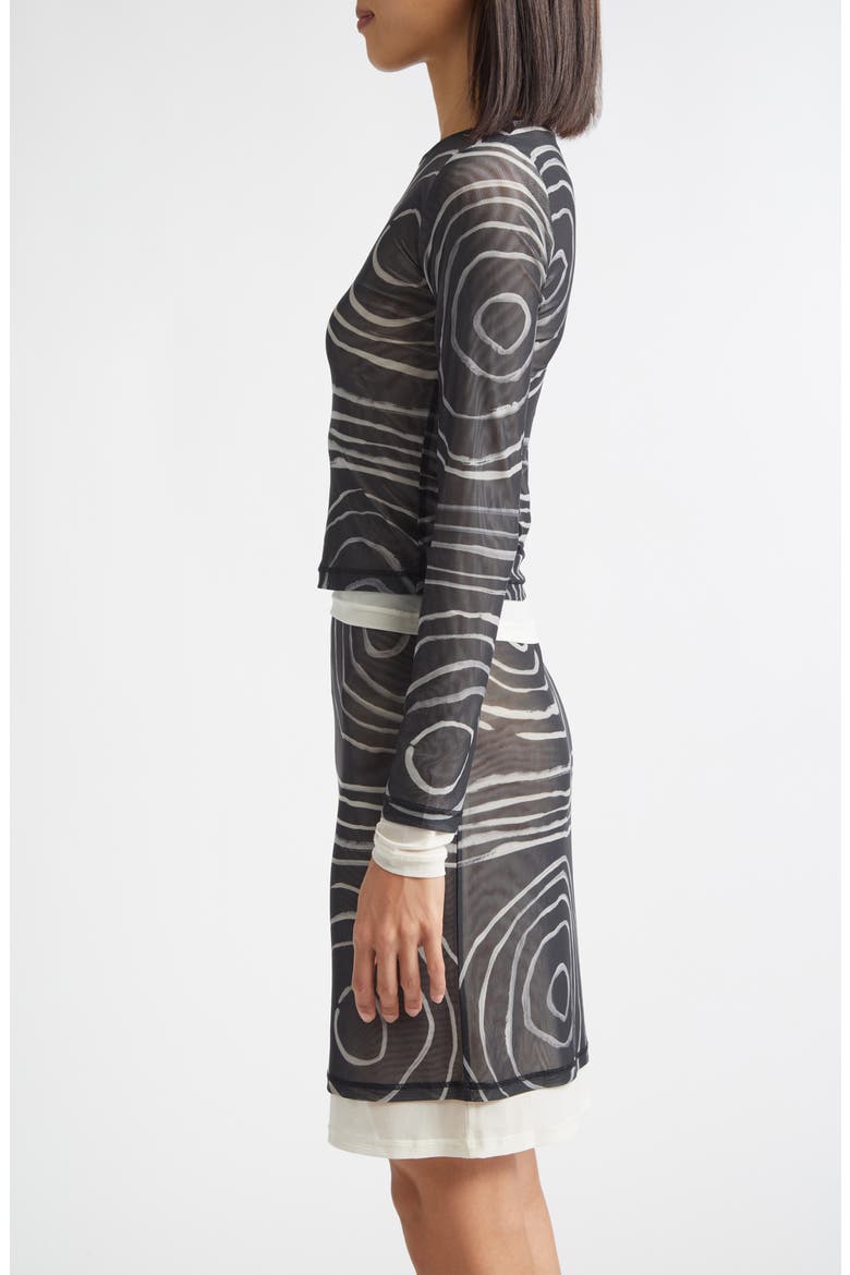 Duet Double Layer Micromesh Long Sleeve Top, Alternate, color, GESTURE